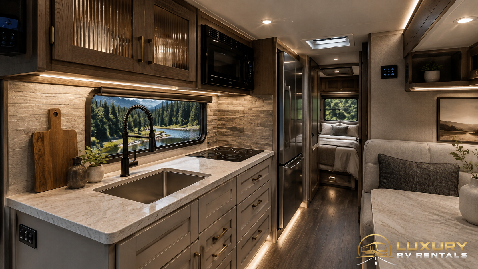 Kitchen motorhome view 2